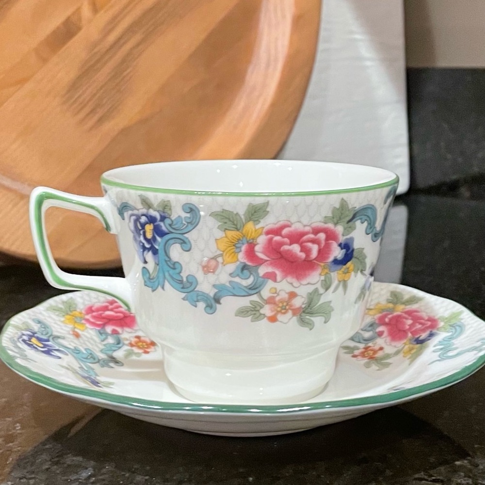 Royal Doulton Floradora Green Cup and Saucer